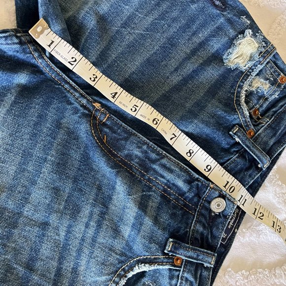 Abercrombie & Fitch Annie High Rise Boho Embroidered Floral Girlfriend Jeans - Picture 11 of 14